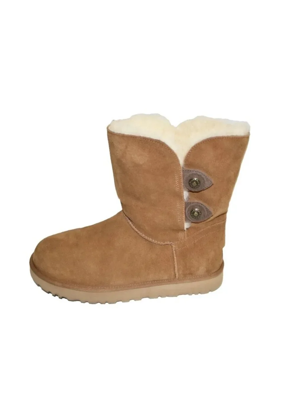 New Ugg Marciela II Genuine Shearling Chestnut Brown Suede Boot 11 1104375 DD23